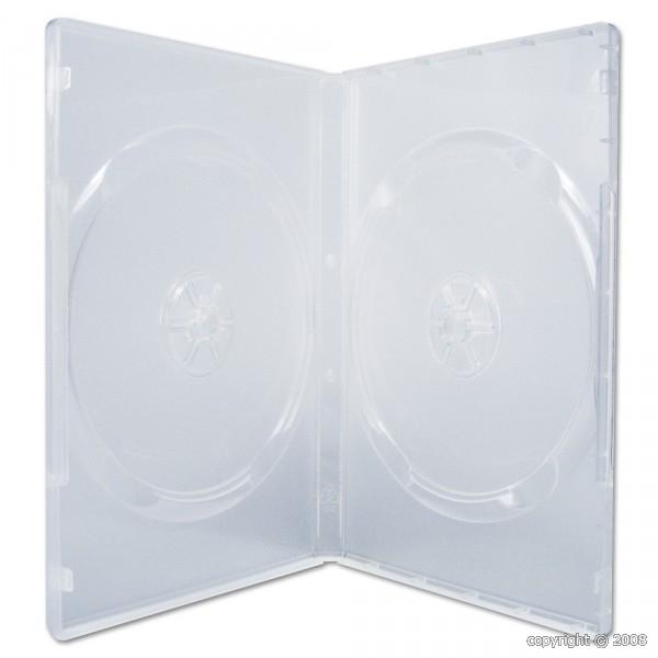 Boitier 2 DVD Transparent- avec pinces à livret (14 mm) MA00189