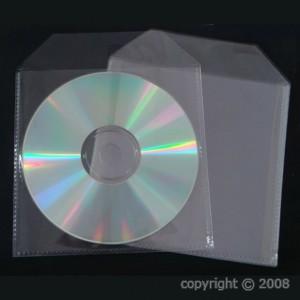 Pochette transparente polyester format CD/DVD