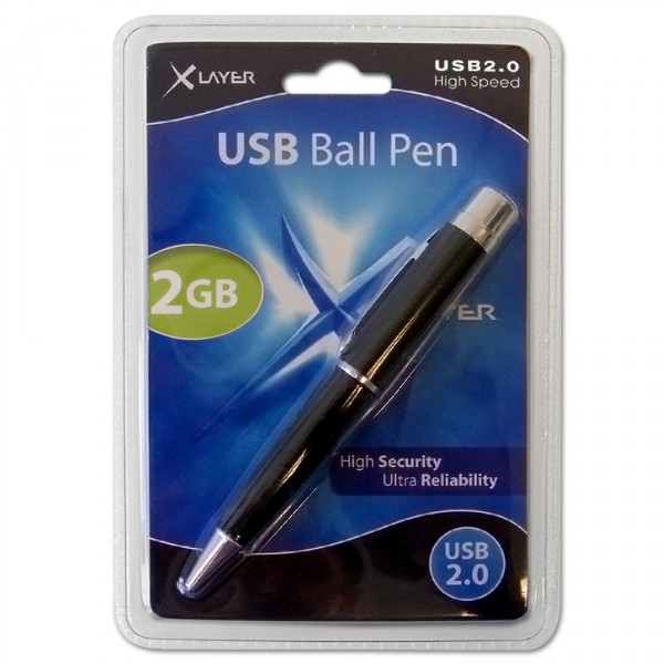 USB ballpen 2GB XLayer black