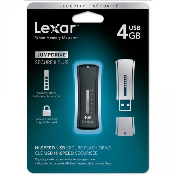 USB flash drive 4GB Lexar JumpDrive Secure II