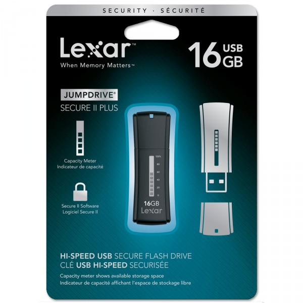USB flash drive 16GB Lexar JumpDrive Secure II