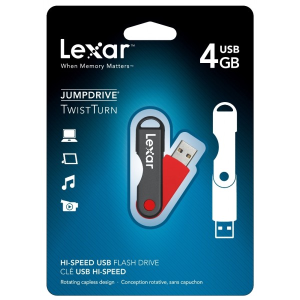 USB flash drive 4GB Lexar JumpDrive TwistTurn