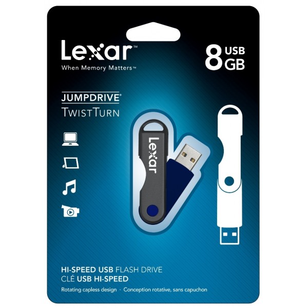 USB flash drive 8GB Lexar JumpDrive TwistTurn