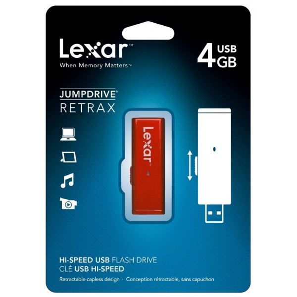 USB flash drive 4GB Lexar JumpDrive ReTrax