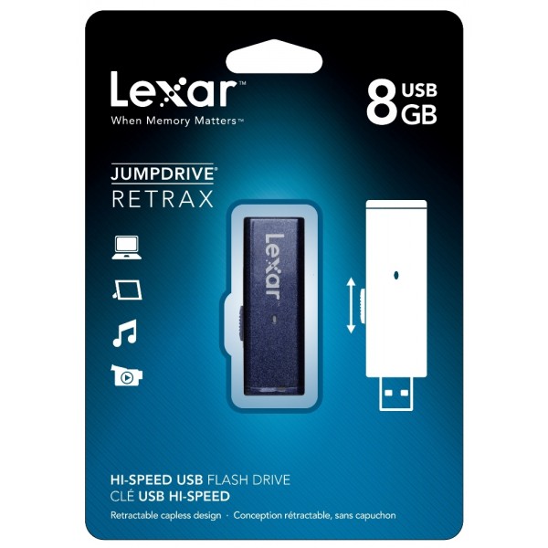 USB flash drive 8GB Lexar JumpDrive ReTrax