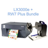 Imprimante d'étiquettes couleur Primera LX3000e Version PIGMENT avec enrouleur/dérouleur RW-7