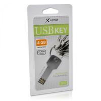 USB flash drive 4GB XLayer Key silver Blister
