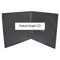Boitier plastique souple un emplacement CD ou DVD - Noir - Pack de 100