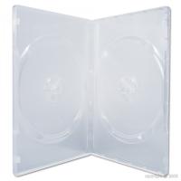 Boitier 2 DVD Transparent- avec pinces à livret (14 mm)