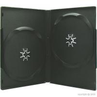 Boitier 2 DVD Noir Brillant - avec pinces à livret (14 mm)